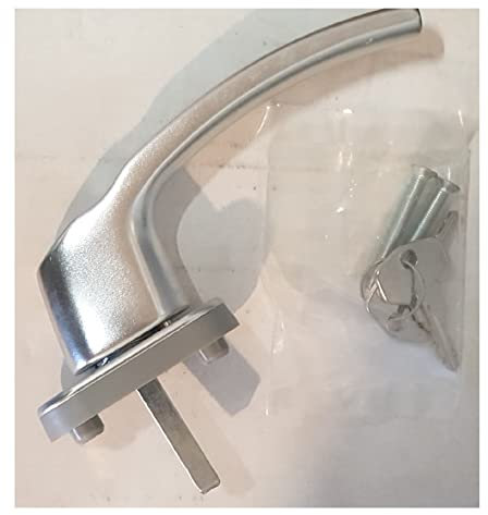 Fenstergriff FG316 abschließbar F1 Silber Ho.Tok. mit Stift und Schrauben