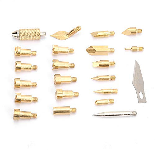 Holzbrennstiftspitze, 22 Stück Messing-Lötkolbenspitzen, Holzbrennstiftspitze, Brandmalerei-Schweißwerkzeug, 60 W