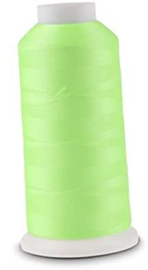 DOITOOL Leuchtendes Nähgarn 3000 Yards Polyester Spule Dunkelgrün Maschinenstickgarn Für Quilten Glow in The Dark Für Bastelprojekte Und Näharbeiten