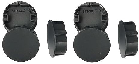 STECKEL 26.B6 - Juego de 6 tapas protectoras contra el polvo para enchufes Schuko limpios, regletas de enchufes múltiples, protección contra salpicaduras para hotel y empresa