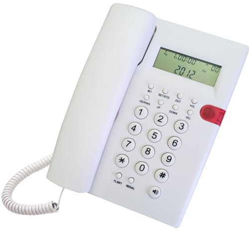 K010A-1 Telefono Desktop Telefono con filo Telefono fisso Telefono fisso Chiamata Display Ultimo Numero Ricomposizione Per Home Office O Hotel Uso Telefono Fisso Telefono Vivavoce Telefono