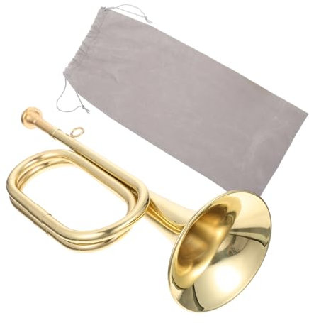 TOYANDONA Kavallerie Trompete Messing Satz – 1 Satz Blasinstrument für Anfänger und Orchester Goldene Kupferrohr Trompete Leicht Tragbar für Schulband und Militärkapelle Geeignet