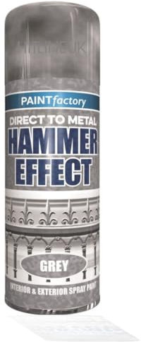 HitlineUK Direct to Metal Grey Metal Spray Paint - 400ml - For Metal, Wood, Furniture, Rust - 3 in 1 Primer, Undercoat & Topcoat - Outdoor & Indoor Surfaces