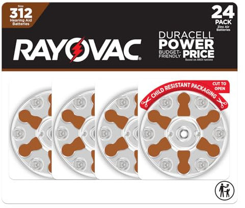 Rayovac Hörgerätebatterien Größe 312 (24er-Pack), Größe 312 Batterien