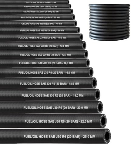 (16 mm) 2 meter slang bensinslang oljeslang bränsleslang dieselslang bränsleledning för bensin bränsle diesel (SAE J30 R6) (inre diameter: 16,0 mm/yttre diameter: 24,0 mm (5/8 tum)