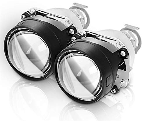 Angel Eyes,Angel Eye Halo 2.5inch Universal HID BI-XENON LHD High Balg Mini H1 Projektor Linsen Scheinwerferlinsen H4 H7 Autoscheinwerfer Retrofit Styling(2X Left Hand Driver)