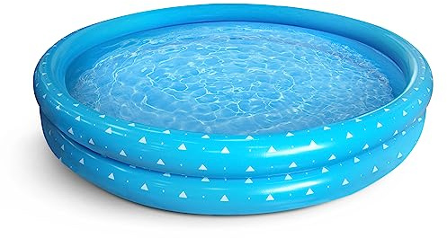 Premium Inflatable Swimming Pool, Easy to Inflate Paddling pool for Kids and Adults, Air pump & Repair Patch Included, Waterproof bag provided for Storage (Dotted, 8ft)