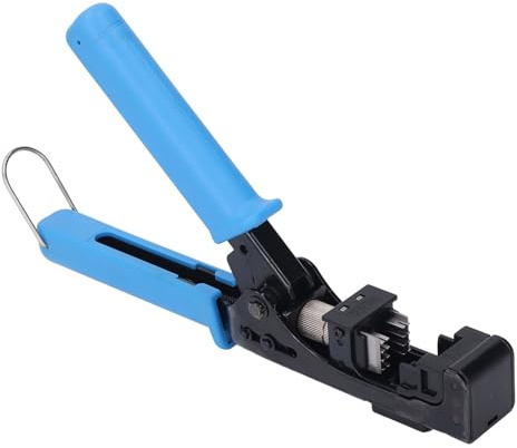 Strumento di Terminazione Veloce Ad Angolo di 90°, Strumento di Crimpatura Veloce per Jack RJ45 Keystone, Crimpatrice per Terminazione Cavo Ethernet Cat5e Cat6 Cat6A Keystone Jacks