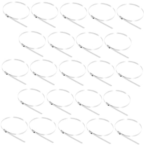 Ciieeo 100Pcs Metal Zip Ties for Chain Link Fence Extender Tie Wraps for Outdoor Pet Fencing Easy to Use and Install for Securing Wire Mesh