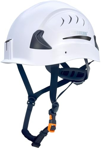 SAFEBUILDER G2C Safety Helmet ANSI Type 2 Class C Hard Hats Vented EPS Liner Lightweight for Construction Work at Height Rescue Industrial OSHA (01-White Type 2-G2C)