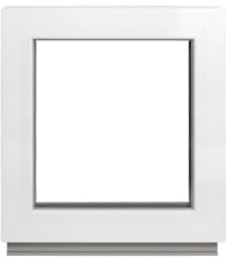 Framex källarfönster – fast glas (Fib) vit 60 x 70 cm 2 fack 32 mm (4/24/4) fönster/trädgårdsfönster/plastfönster bredd x höjd 600 x 700 mm