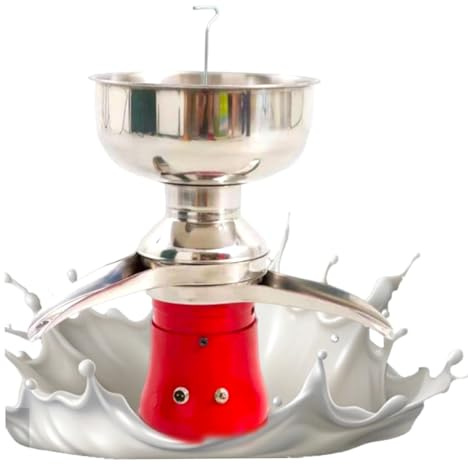 Separatore Elettrico Latte E Panna 50L/100L/H Centrifuga Professionale 304 Acciaio Inox per Lavorazione Latte Fresco Burro Formaggio Yogurt(50L/H)