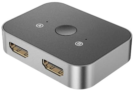 Switch Compatibile Con HDMI 8K, Convertitore Bidirezionale HDTV 2.1 In Out 4K 120Hz For Adattatore Splitter PS5(Silver)