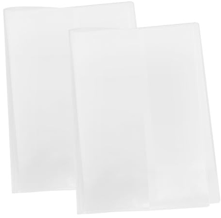 HINTRMENT 2 Stück Teiliges Transparentes PVC Buchcover Kratzfester Verschleißfester Schutzumschlag Verstellbare Dicke Schutzhülle für Notizbücher Schulhefte Kalender und Arbeitsbücher