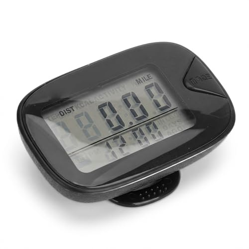 Contapassi Da Tasca, Pedometro Digitale Multifunzionale Leggero Con Display Grande, Memoria 7 Giorni - Alta Precisione, Misura Calorie E Distanza, Perfetto Per Donna E Uomo (Nera)