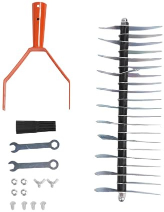 Fafeicy Halmkrata för Gräsmatta med Ergonomiskt Handtag och Löstagbart Brett Huvud för Effektiv Gräsvård och Frigöring
