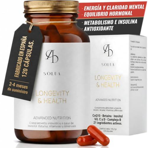 Suplemento Multivitamínico y Minerales para Mujer Hombre 120 Cápsulas