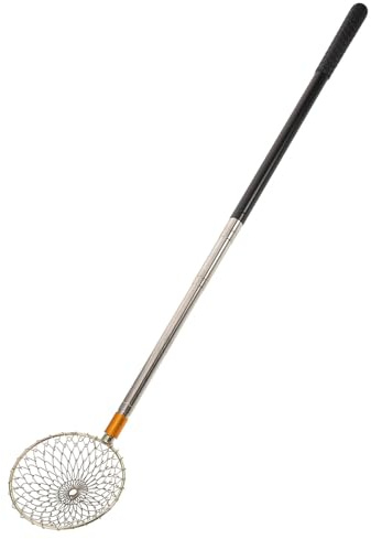 Beatifufu Outil de Cueillette Télescopique en Acier Inoxydable Panier à Œufs Extensible et Poignée Ergonomique pour Ferme et Poulailler, Ramasse-œufs et Pommes de Terre