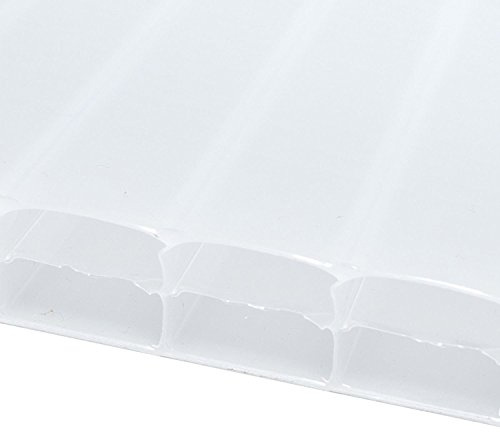 Opal, 900m x 4m (Width x Length) 16mm Multiwall Polycarbonate Sheets Poly Plastic Roof Panel for Lean-to Canopy Conservatory