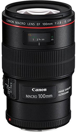 Canon EF 100mm f/2.8L IS USM Macro Lens for Canon Digital SLR Cameras (Renewed)