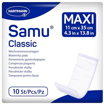 HARTMANN Samu Vorlagen Maxi Classic Saug.1 - Pack de 10 compresas