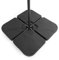 VonHaus Parasol Base 60L – Umbrella Stand for Outdoor, Garden, Patio – Heavy Duty Banana Parasol Holder, Pack of 4 Weight Segments – 60kg Filled with Water, 80kg Filled with Sand