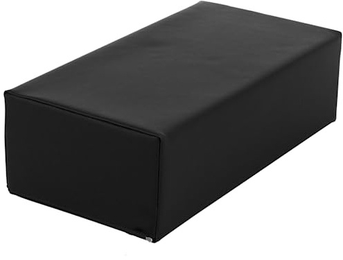 ATC Handels GmbH Stufen-Lagerungskissen 50 x 25 x 15cm aus qualitativem Ether-Schaum mit Kunstlederbezug, verstecktem Reißverschluss und Flächendesinfektionsmittel-Reinigungsmöglichkeit (schwarz)