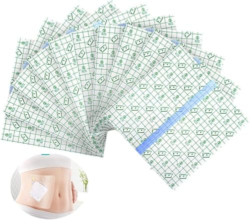 Lisoviom 10pcs 10x13cm Waterproof Dressings for Wounds Second Skin Waterproof Plasters Transparent Stretch Wound Dressing Tape Tattoo Aftercare Waterproof Bandage Dermalize Tattoo Film