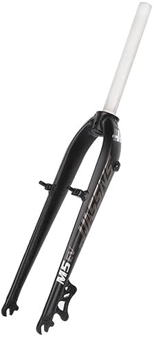 Forcella Rigida Da 26/27,5 Per MTB 1-1/8 Forcella Per Mountain Bike In Lega Di Alluminio Freno A Disco/V Sgancio Rapido Forcella Hard Anteriore Per Bicicletta ( Color : Black and white , Size : 26/27