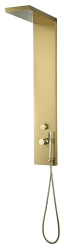 Essebagno Essekadra Pannello doccia oro spazzolato