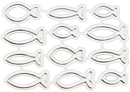 Mini-Fisch-Stanzschablonen-Set aus Karbonstahl, Cartoon-Motiv, Prägeschablone, DIY, Metall-Stanzformen-Set