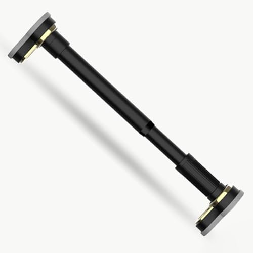Kleiderstange Schrank Kleiderstangenverlängerung Zum Aufhängen Ohne Bohren, Hochbelastbare Spannstangen für Fenster von 27-120 Zoll, Einziehbare Kleiderstange mit Abnehmbarem Stangenkopf(Black,1.8~3.0