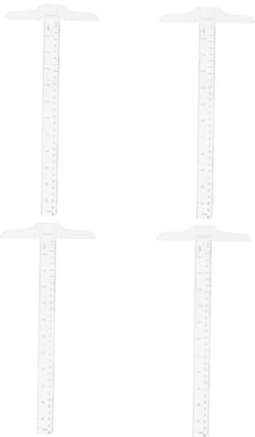 UTHCLO 4stücke Transparentes T-ruler Teiliges T- Lineal Für Zeichnen Und Holzbearbeitung Präzise Für Architektur Und Projekte