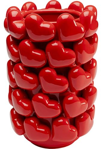 Kare Design Vase Hearts, Rot, 33x21