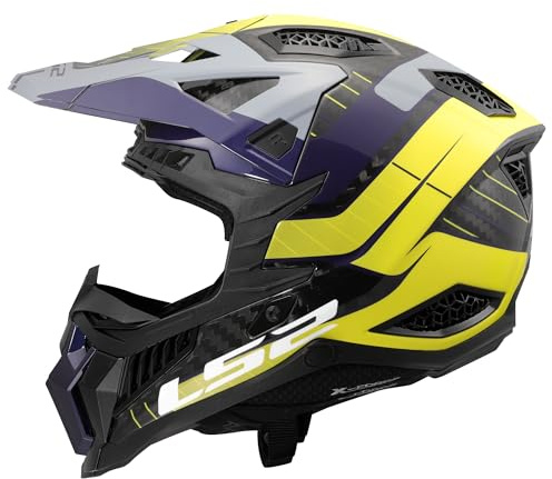 LS2, Motorrad-Crosshelm MX703 X-FORCE GALUO Gloss Grey H-V Yellow, XL