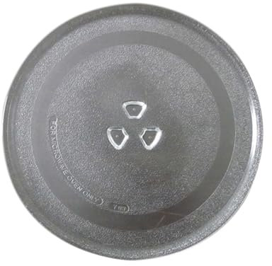 Mikrowellenteller, 245 mm/255 mm, passend für Mikrowellen-Drehteller, Glas-Tablett, kratzfeste Platte, Glasplatte, Drehteller
