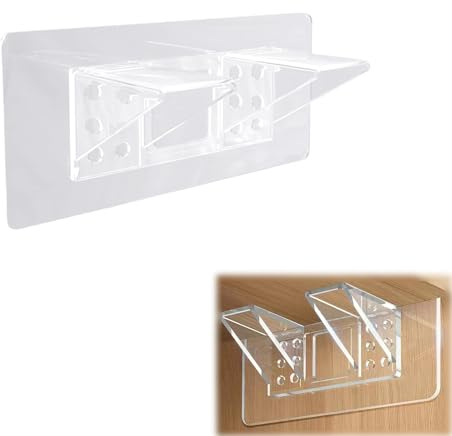 Gurxi 8 Stück Selbstklebende Regalhalterung Fachbodenträger Ohne Bohren Schrank Regalbrett Halterung Regalbodenträger Selbstklebend Regalhalterungen Selbstklebende Zweireihige Verstärkung