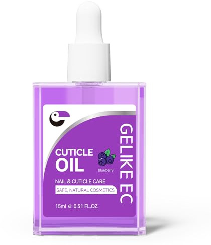 Olio per Cuticole per Unghie Danneggiate - Gelike EC Trattamento Cuticole con Assorbimento Rapido - Fragranza Naturale al Mirtillo per Donne e Uomini con Pelli Secche