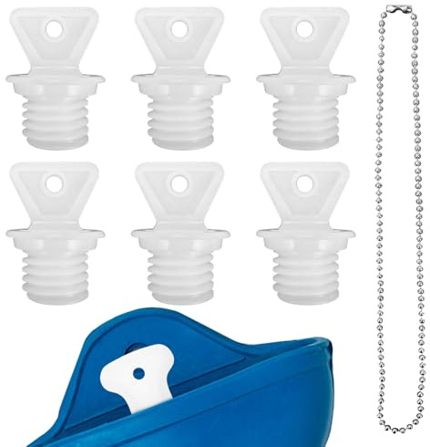Tappi per borsa dell'acqua calda, 6 pezzi, tappo di plastica per borsa dell'acqua calda, tappi di ricambio per sacchetti dell'acqua calda