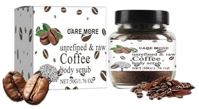 Gommage corporel exfoliant - Gommage corporel au café avec extrait de café biologique, pour hydrater et exfolier la peau, le visage, les mains et les pieds. Excellent cadeau pour les femmes 1,76 oz