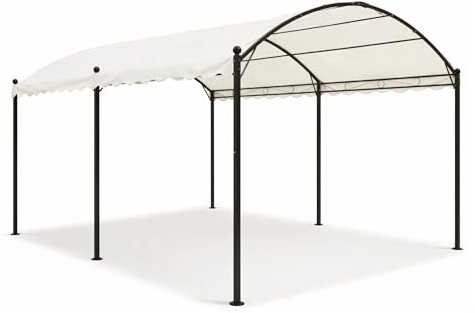 Ma Maison Gazebo Tunnel 3x4 Metri con Struttura in Acciaio e Telo Panna – Copertura da Esterno per Auto, Giardino e Spazi Outdoor