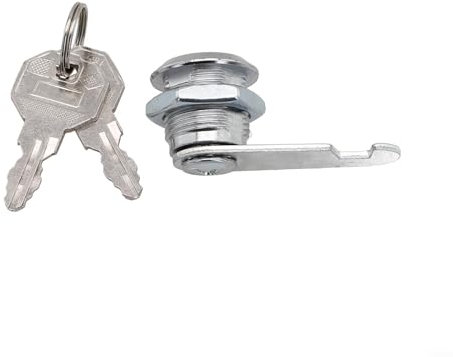 Serratura a camma in metallo per cassetta della posta, armadietti, cassetti, porte, con 2 chiavi, serratura a cilindro, adatta per porte in legno, metallo, vetro (16 mm)