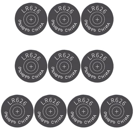 Lot de 10 piles bouton LR626 AG4 377 177 A SR626SW 1,5 V pour calculatrices, lumière LED, jouets, montres, appareils électroniques
