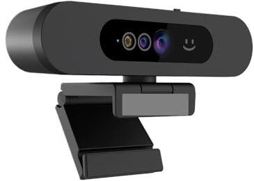 AYJYZHIAG Webcam Windows Hello 2K 1080P for PC, Reconnaissance Infrarouge, avec Microphones antibruit for la Diffusion en continu et Les conférences(1080P)