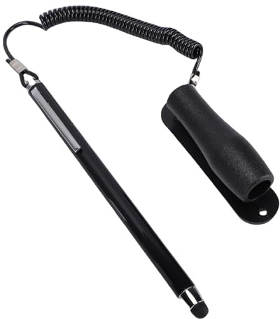 YUEHISY Penna Touch per Tablet, Penna Stilo Capacitiva Ad Alta sensibilità per Tutti gli Usi con Corda a Molla per Disegno di Telefono e Laptop, Schizzi e Appunti (BLACK)