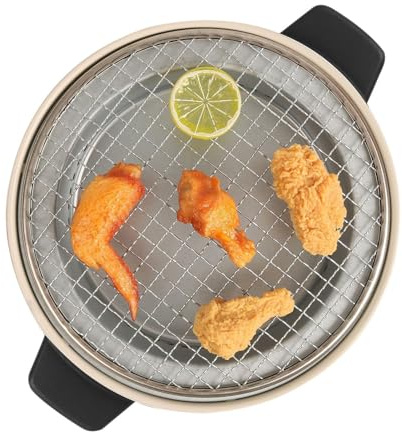 Barbecue a carbonella, portatile, da tavolo, a carbonella, antiaderente, rotondo, per grigliare all'aperto, stufa a carbone divisa per cortile e campeggio