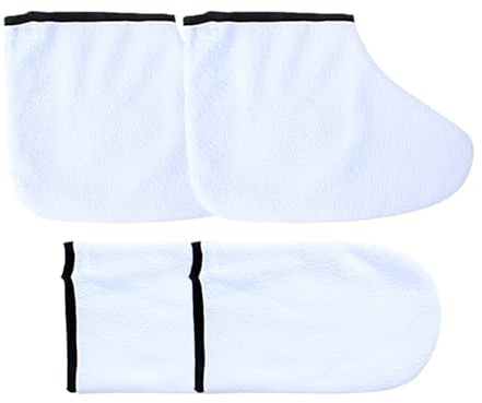 Guantes De Parafina - Guantes Y Botines De Parafina | Hidratantes Para El Cuidado De Los Pies De Las Manos Guantes De Spa Lavables Reutilizables Para Terapia De Calor Hidratación Home Pedi