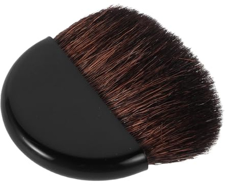 EXCEART Brocha Plana para Rubor Pequeña de Nylon Diseño Portátil y Aplicación Uniforme Adecuado para Maquillaje de Viaje y Uso al Aire Libre