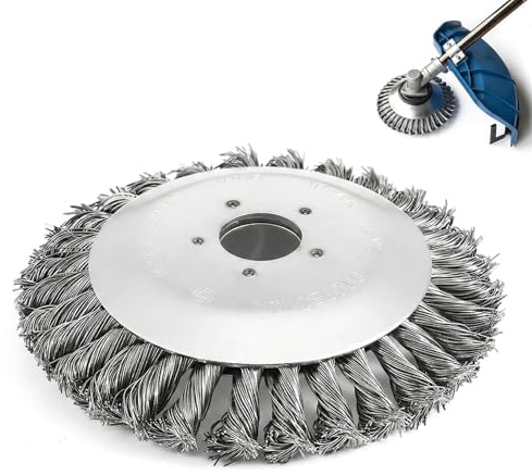 NiceNaiils Brosse Metallique Debroussailleuse,Remplacement Tete Brosse Debroussailleuse,Brosse de Desherbage Diamètres 150 mm,Taille du Trou 25,4 mm