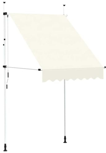 vidaXL Toldo retráctil de operación Manual 150 cm Crema